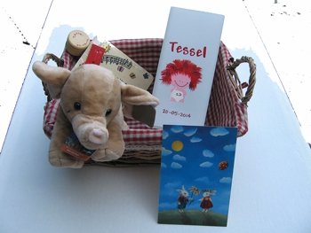 Kraampakket geboortekaartje Tessel