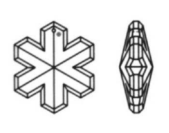 Swarovski raamkristal Sneeuwvlok NIEUW